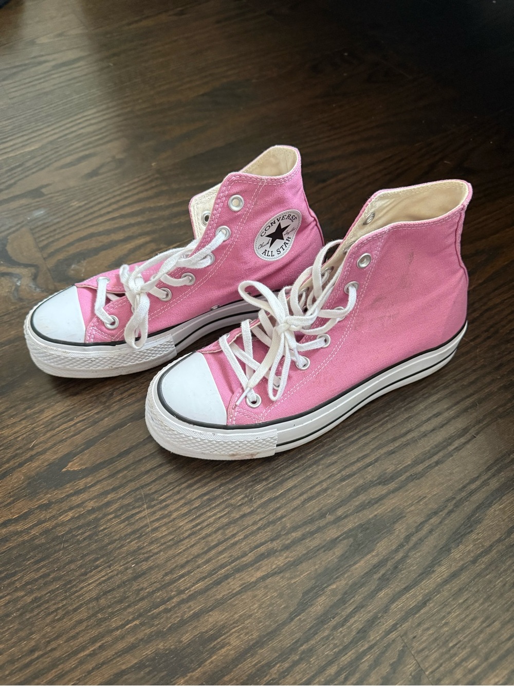 Converse Pink High Top Canvas Sneakers